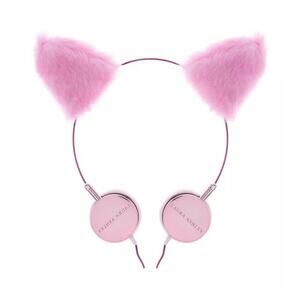 LAURA ASHLEY Over The Ear Headphones Girls Cat Ears Lightweight Stereo Pink